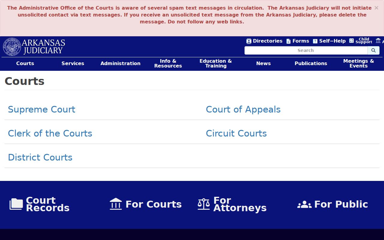 Arkansas court records route for Chicot County active warrants